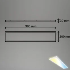 LED-panel Tava CCT, hvid, 98 x 20 cm, baggrundsbelysning, plast
