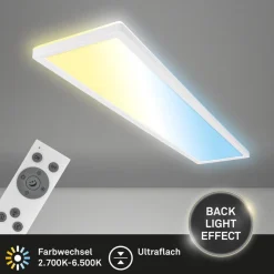 LED-panel Tava CCT, hvid, 98 x 20 cm, baggrundsbelysning, plast