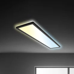 LED-panel Tava CCT, sort, 98 x 20 cm baggrundsbelysning plast