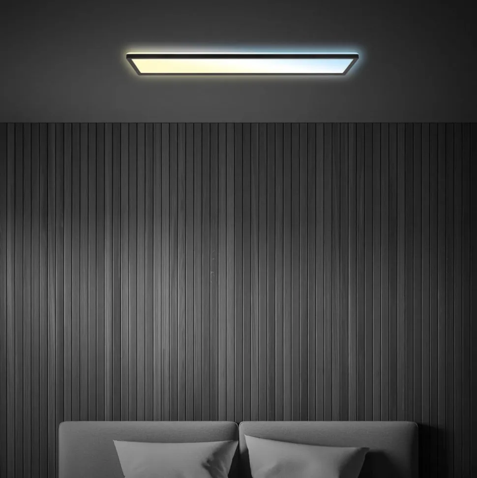 LED-panel Tava CCT, sort, 98 x 20 cm baggrundsbelysning plast