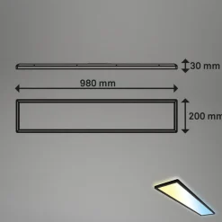 LED-panel Tava CCT, sort, 98 x 20 cm baggrundsbelysning plast