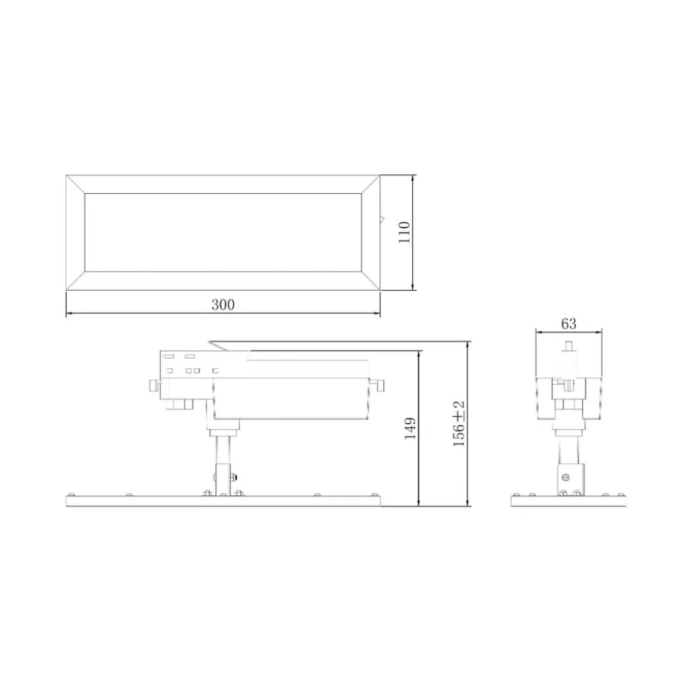 LED-panel TRACK LIGHT, hvid, 3-faset, 4.000 K, tænd/sluk