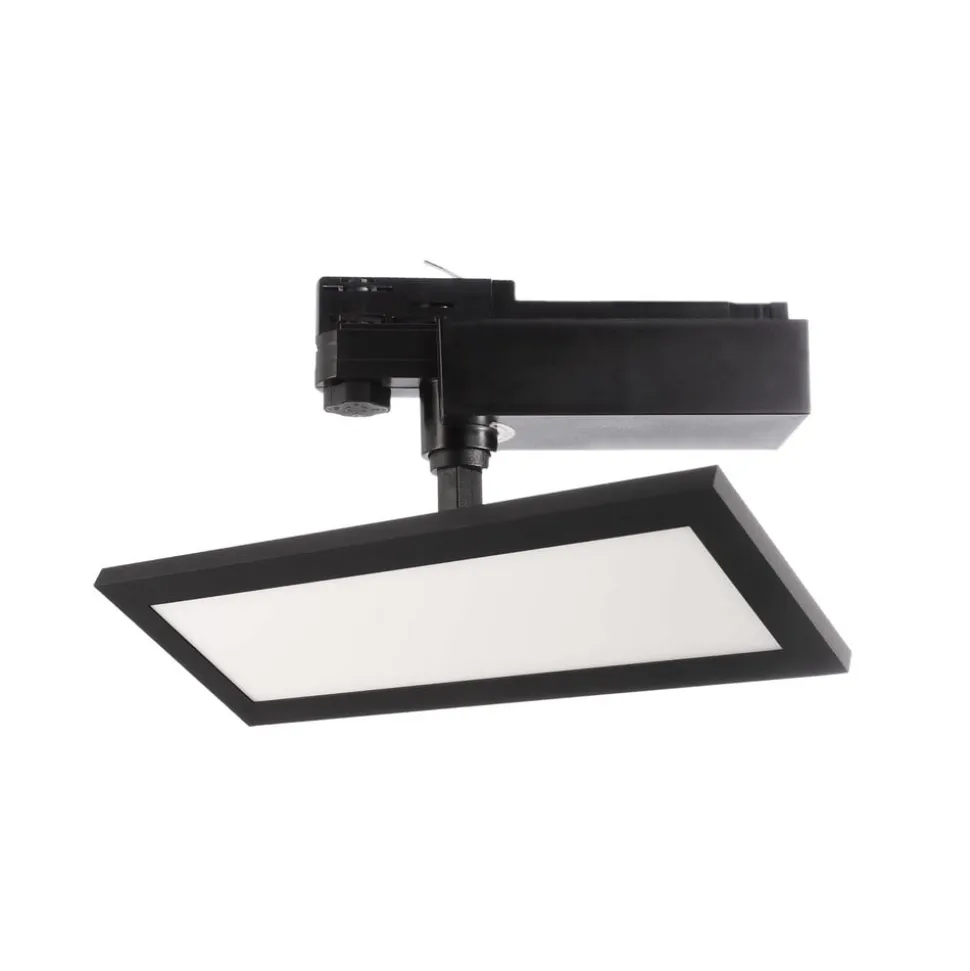 LED-panel TRACK LIGHT, sort, 3-faset, 3.000 K, tænd/sluk