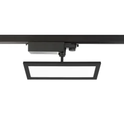 LED-panel TRACK LIGHT, sort, 3-faset, 3.000 K, tænd/sluk