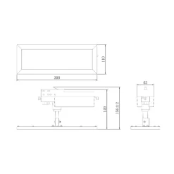 LED-panel TRACK LIGHT, sort, 3-faset, 3.000 K, tænd/sluk