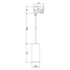 LED-pendellampe Lucea 3-faset 10W sort
