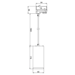 LED-pendellampe Lucea 3-faset 15W sort