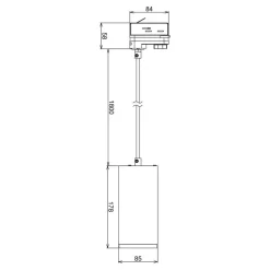 LED-pendellampe Lucea 3-faset 15W hvid