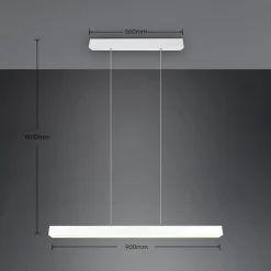 LED-pendellampe Paros DUOline, bjælke, hvid mat
