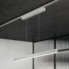 LED-pendellampe Paros DUOline, bjælke, nikkel