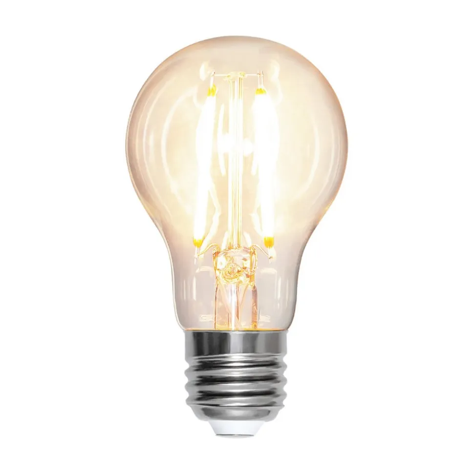 LED-pære, dråbe, E27, 8 W, 2.700 K, glødetråd, dæmpbar.