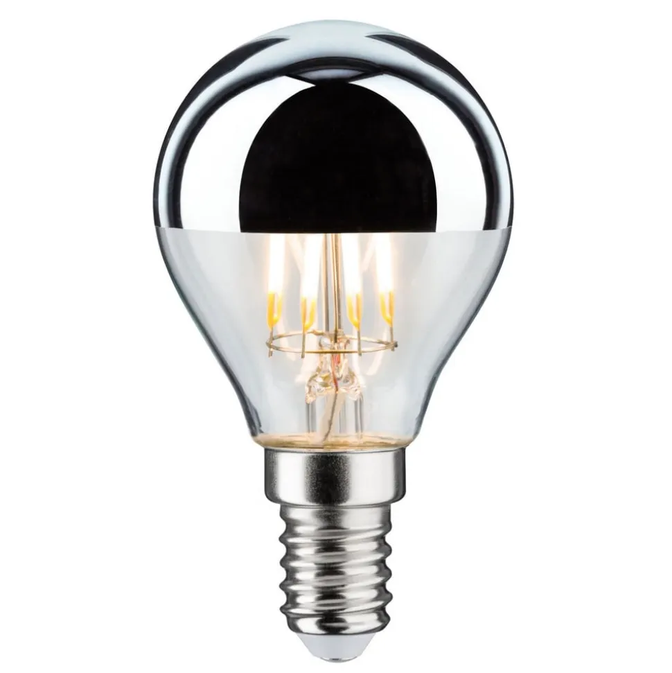 LED-pære E14 827 hovedspejl sølv 4,8W dæmpbar