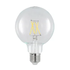 LED-pære E27 4 W 2.700 K G95 globe klar 3 stk