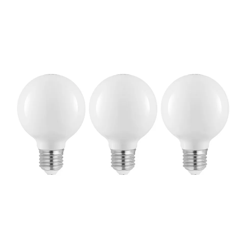LED-pære E27 4 W G80 2.700 K dæmpes opal 3 stk