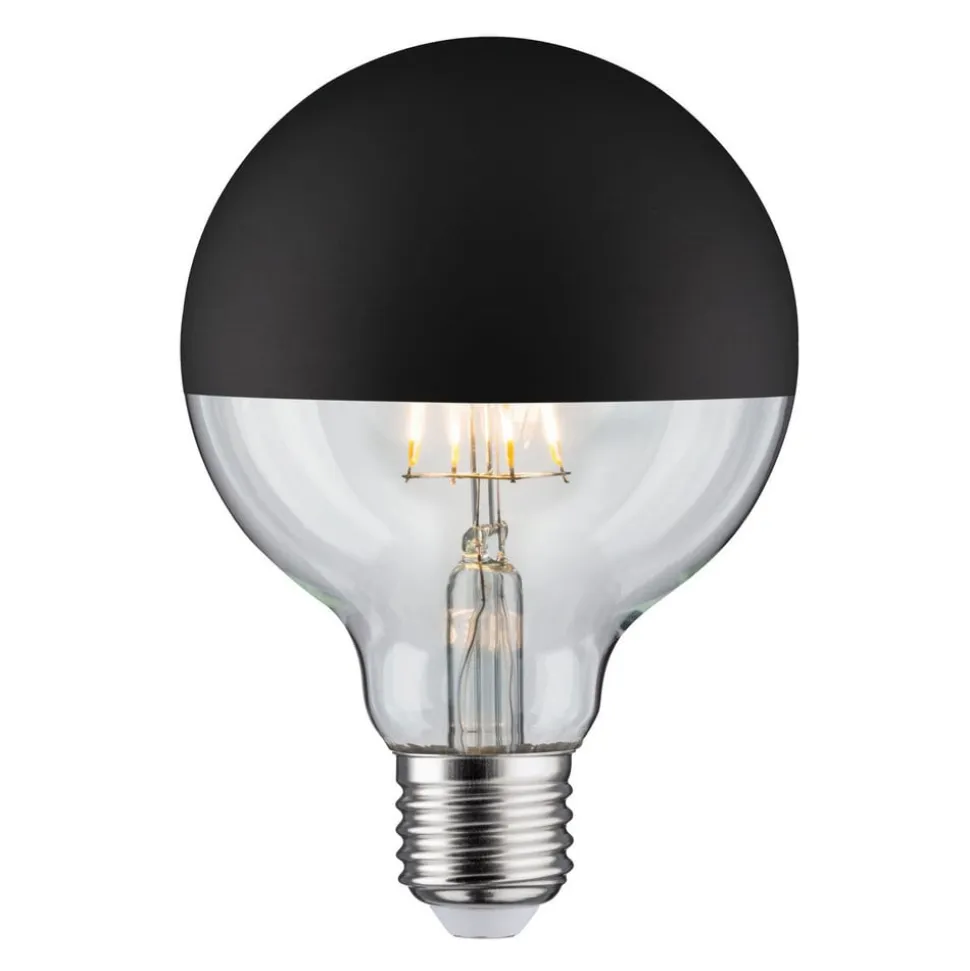 LED-pære E27 827 6,5W hovedspejl sort mat