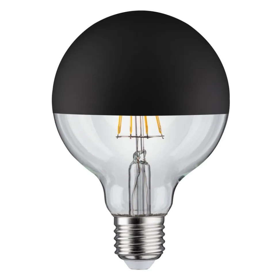 LED-pære E27 827 6,5W hovedspejl sort mat
