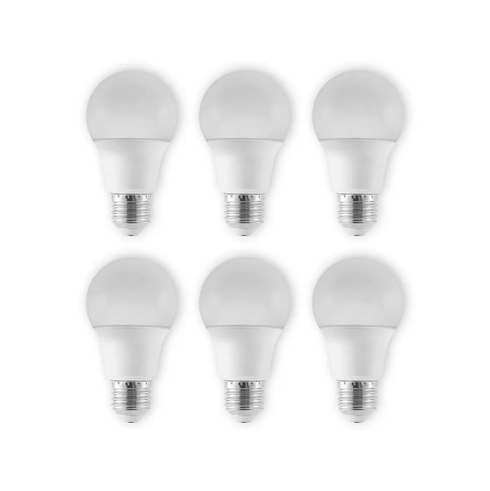 LED-pære E27 A60 4,9 W 3.000 K opal, 6 stk