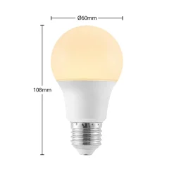 LED-pære E27 A60 4,9 W 3.000 K opal, 6 stk