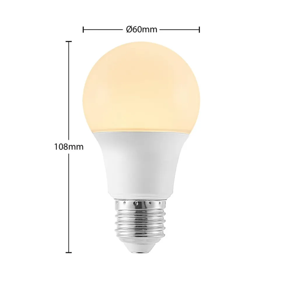 LED-pære E27 A60 4,9 W 3.000 K opal, 6 stk