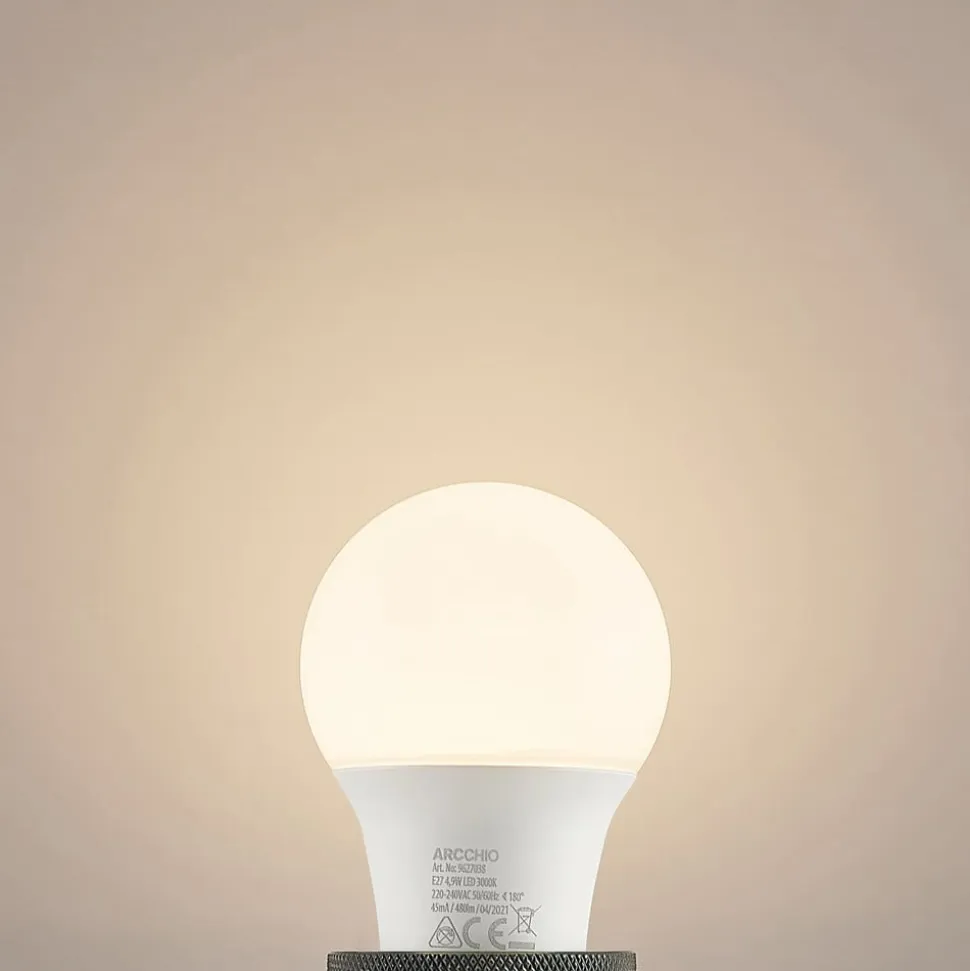 LED-pære E27 A60 4,9 W 3.000 K opal, 6 stk