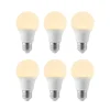LED-pære E27 A60 8 W 3.000 K opal, sæt med 6 stk