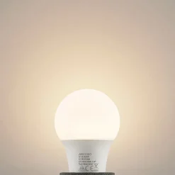 LED-pære E27 A60 8 W 3.000 K opal, sæt med 2 stk