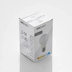 LED-pære E27 A60 8 W 3.000 K opal, sæt med 2 stk