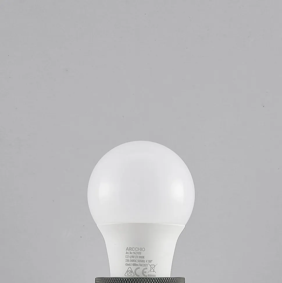 LED-pære E27 A60 4,9 W 3.000 K opal, sæt m. 3 stk