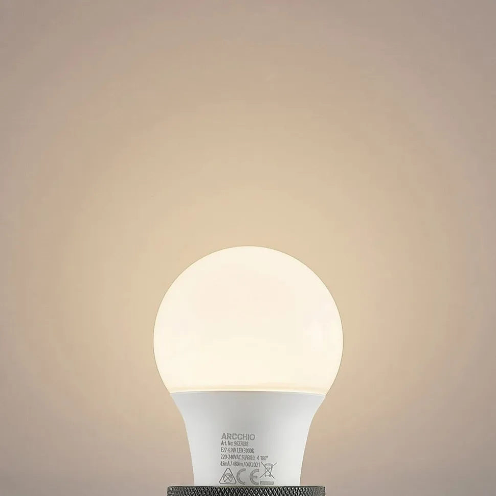 LED-pære E27 A60 4,9 W 3.000 K opal, sæt m. 3 stk