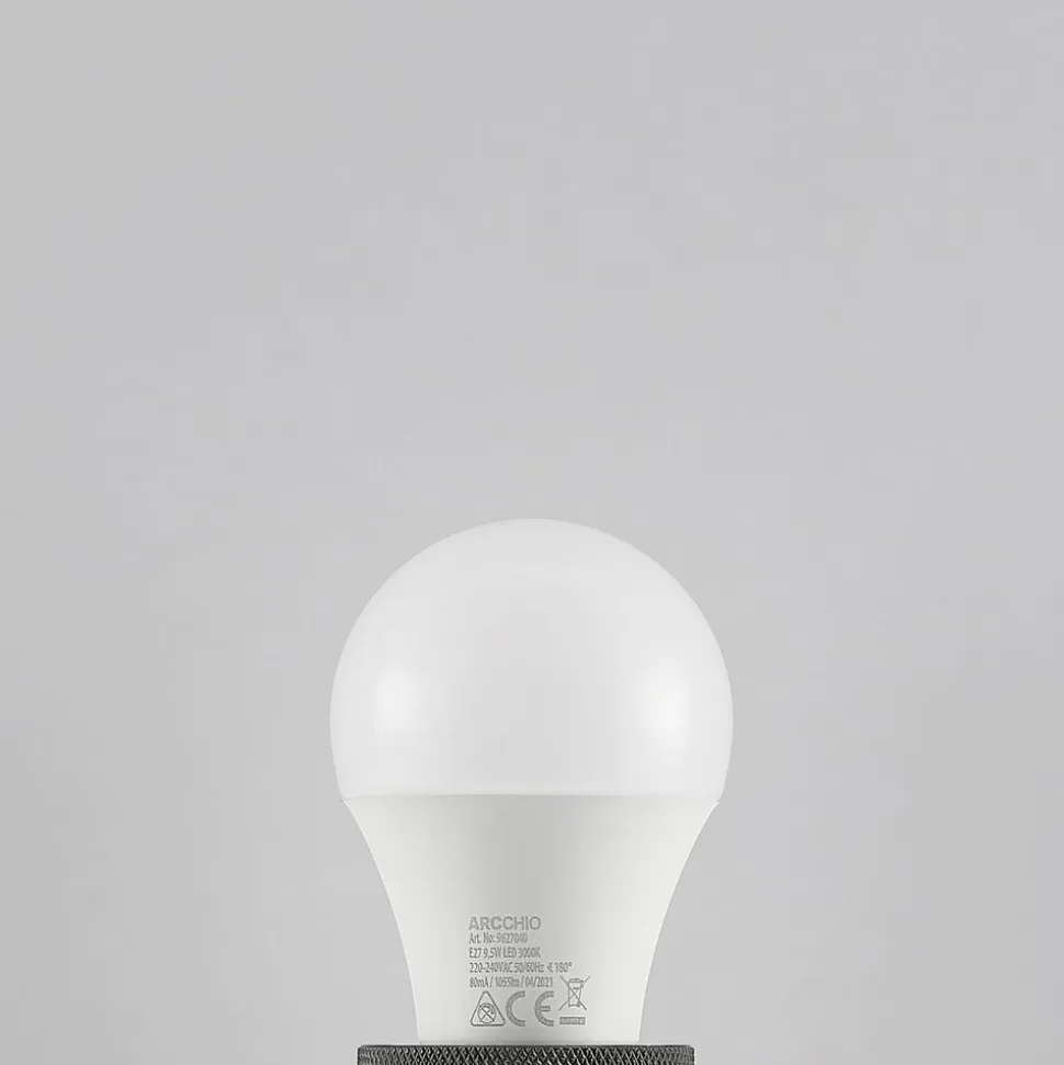 LED-pære E27 A60 9,5 W 3.000 K opal sæt med 10 stk