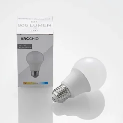 LED-pære E27 A60 8 W 3.000 K opal, sæt med 10 stk