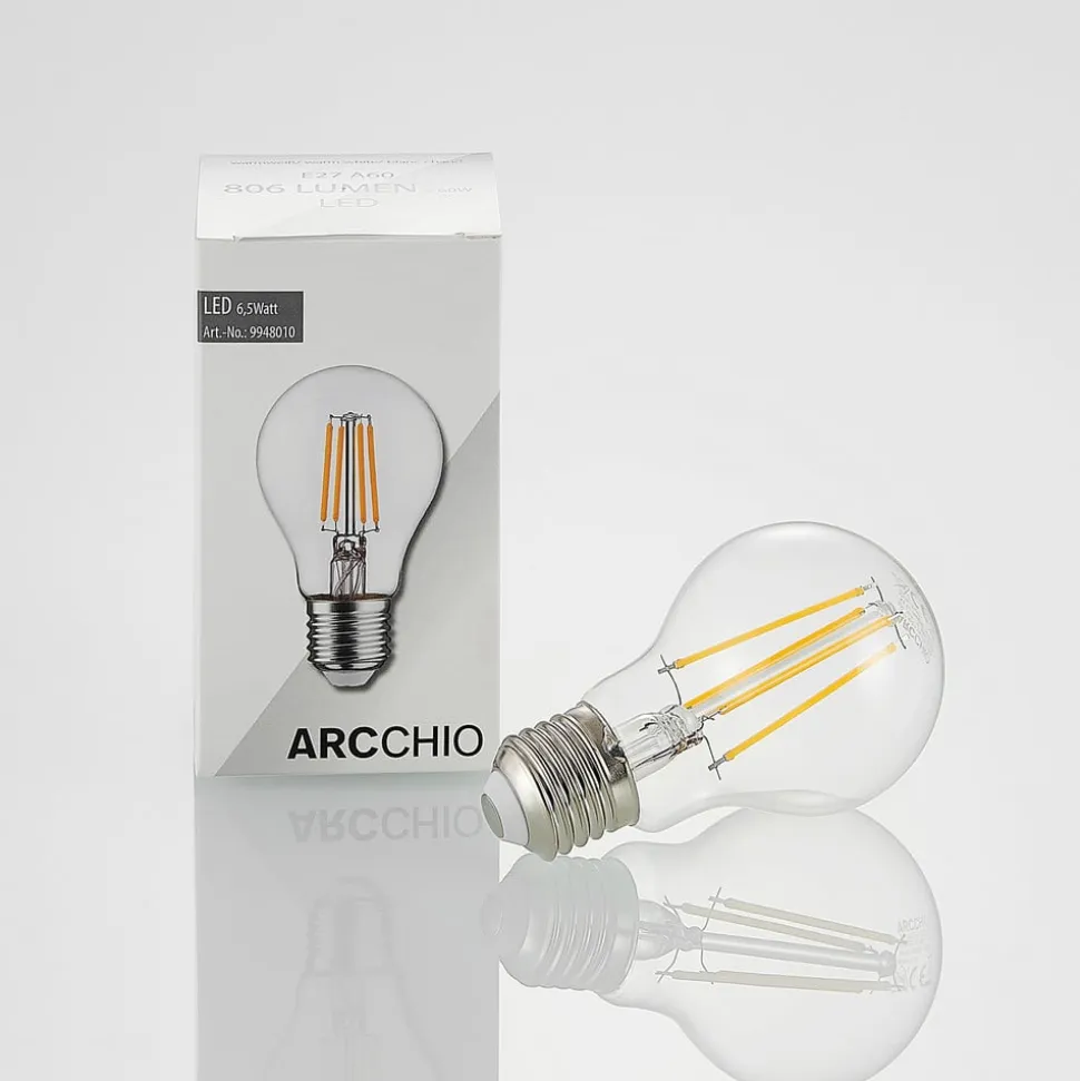 LED-pære E27 A60 6,5 W 827 3-trins-dæmper, 2 stk