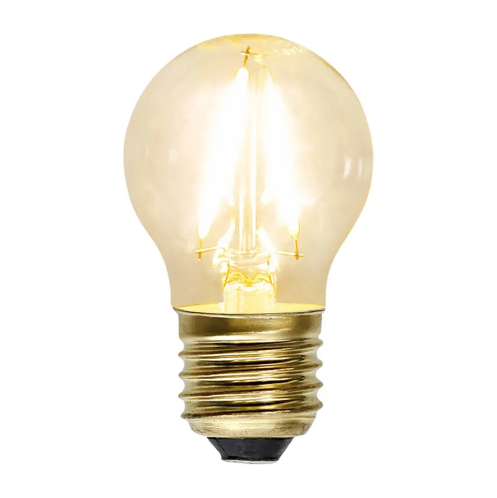 LED-pære E27 G45 filament 1,5W 2.100 K Soft Glow