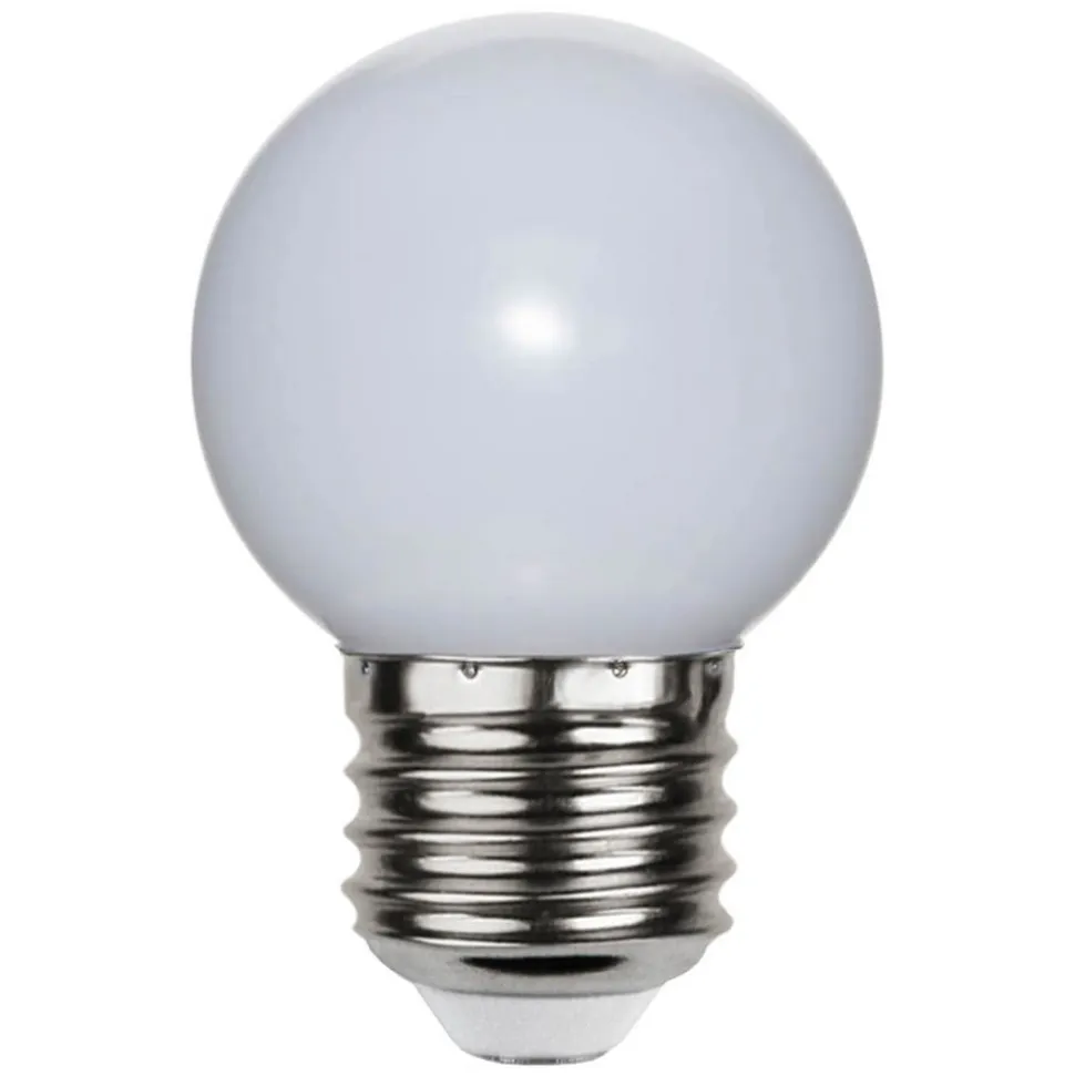 LED-pære E27 G45 til lyskæder, hvid 2.700K