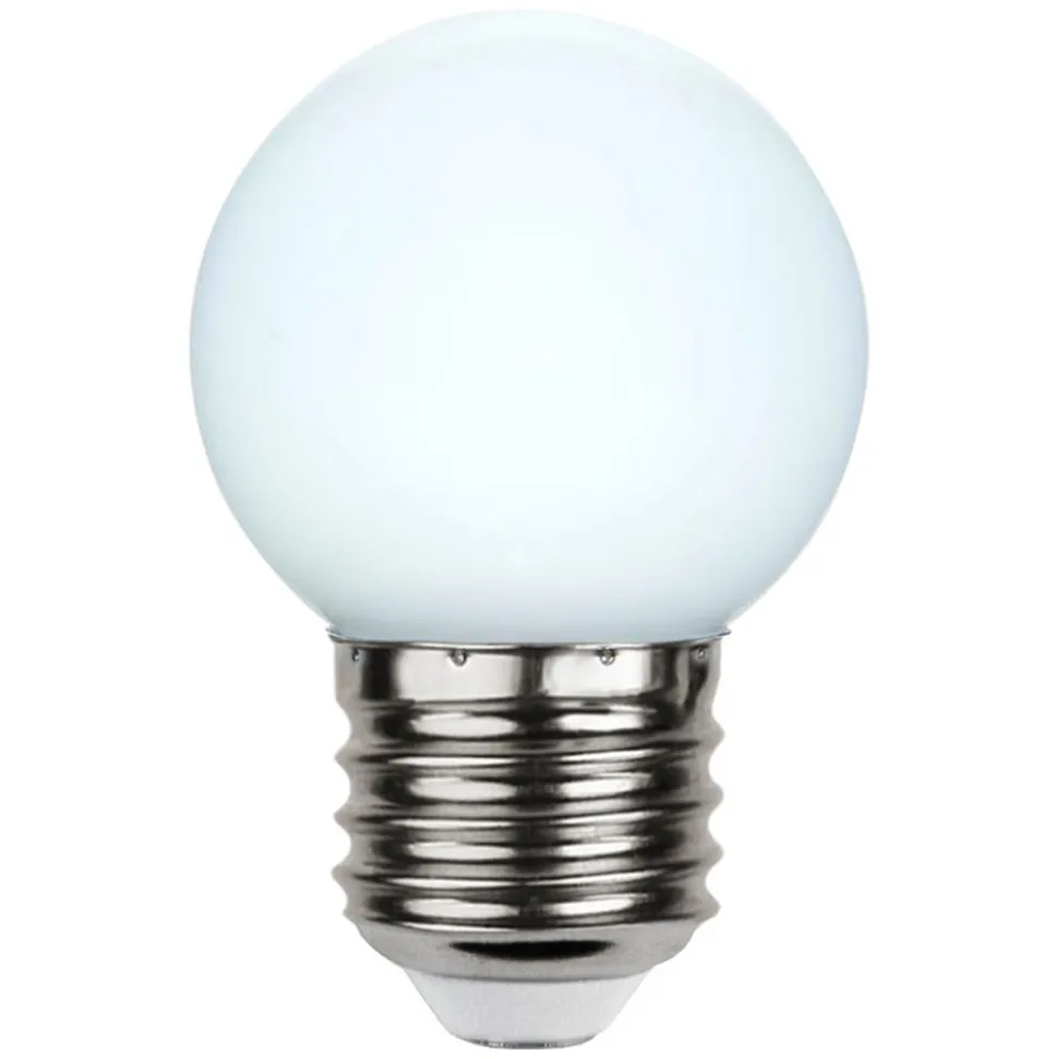 LED-pære E27 G45 til lyskæder, hvid 6.500K