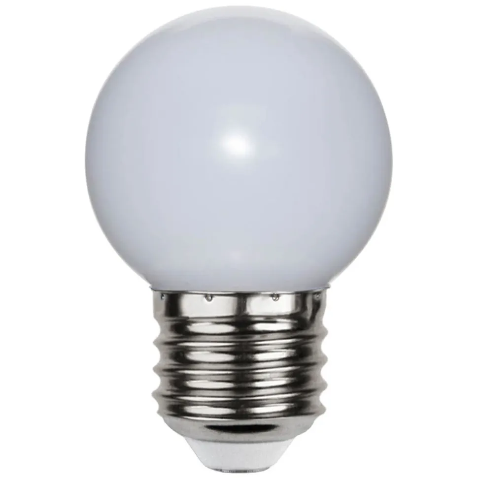 LED-pære E27 G45 til lyskæder, hvid 6.500K