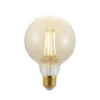 LED-pære E27 G95 6,5W 2.500K ravfarvet 3-trins dæmpbar