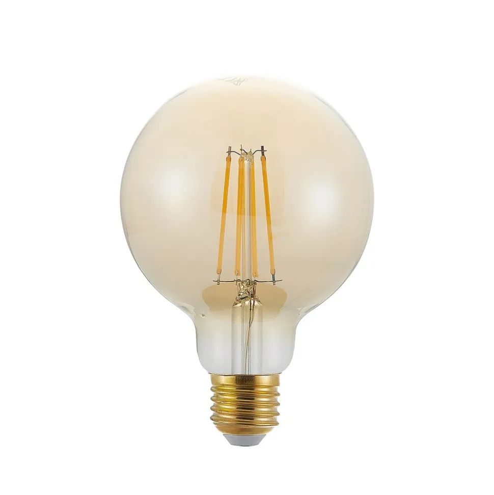 LED-pære E27 G95 6,5W 2.500K ravfarvet 3-trins dæmpbar