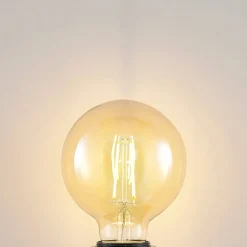 LED-pære E27 G95 6,5W 2.500K ravfarvet 3-trins dæmpbar