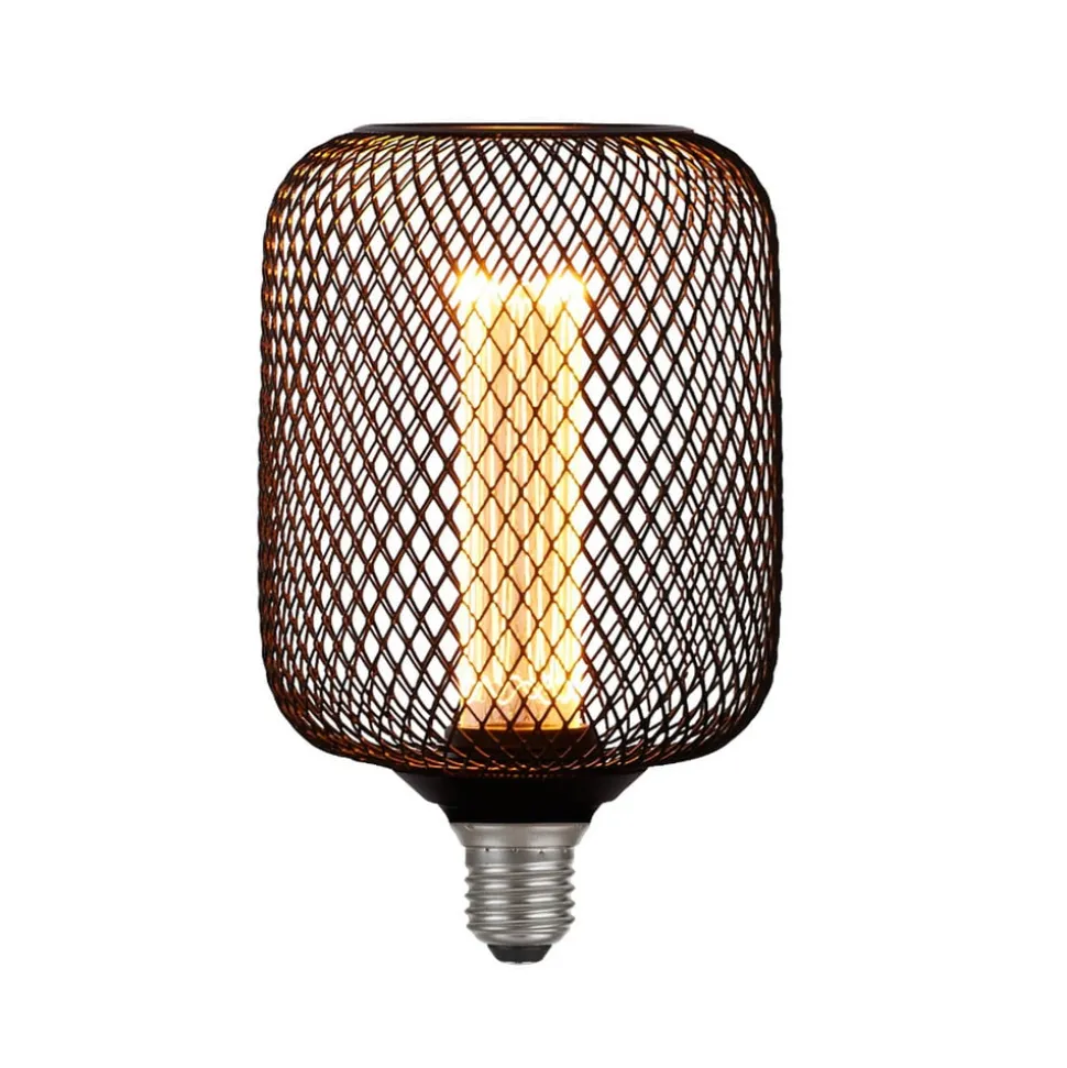 LED-pære E27 Mesh 3,5W 1.800K sort