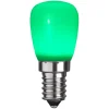 LED-pære E14 ST26 af plast, grøn