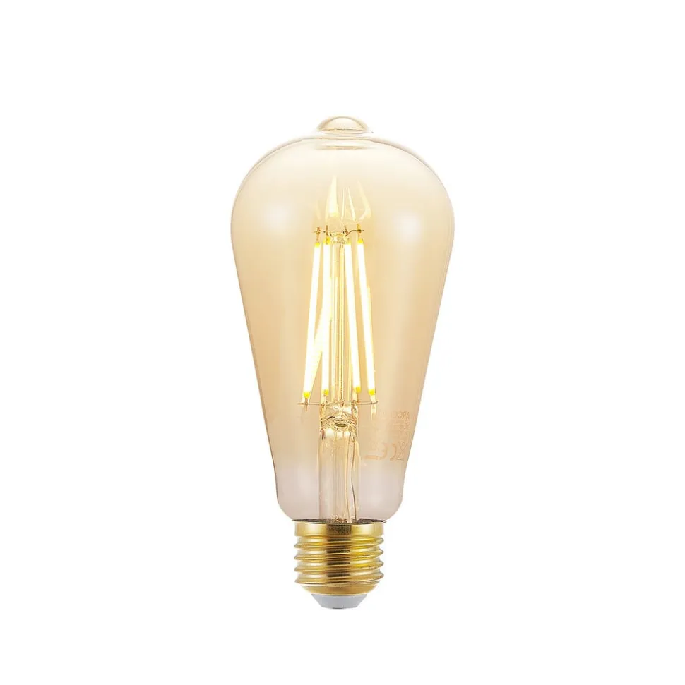 LED-pære E27 ST64 6,5W 2.500K ravfarvet 3-trins dæmper