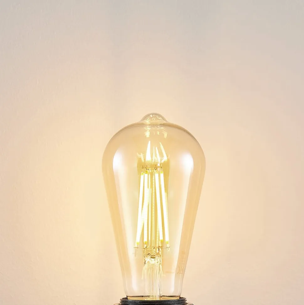 LED-pære E27 ST64 6,5W 2.500K ravfarvet 3-trins dæmper
