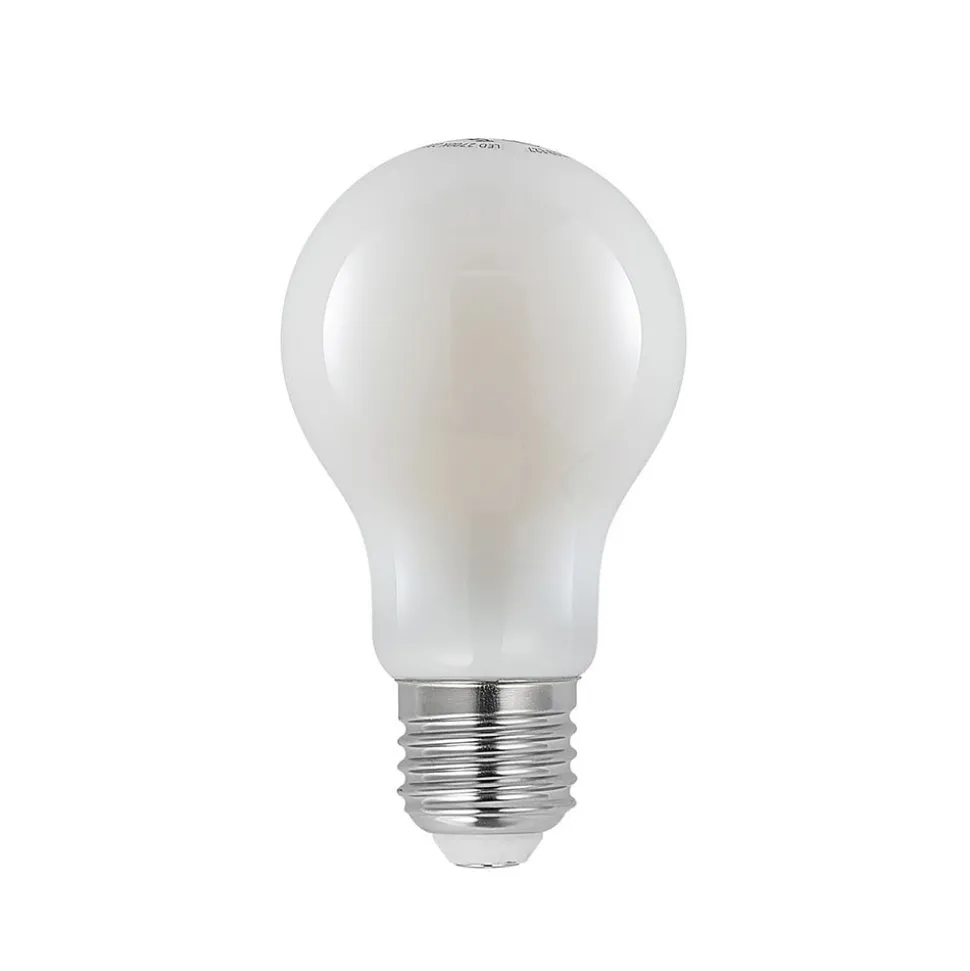 LED-pære E27 6W 2.700 K dæmpes opal 2 stk