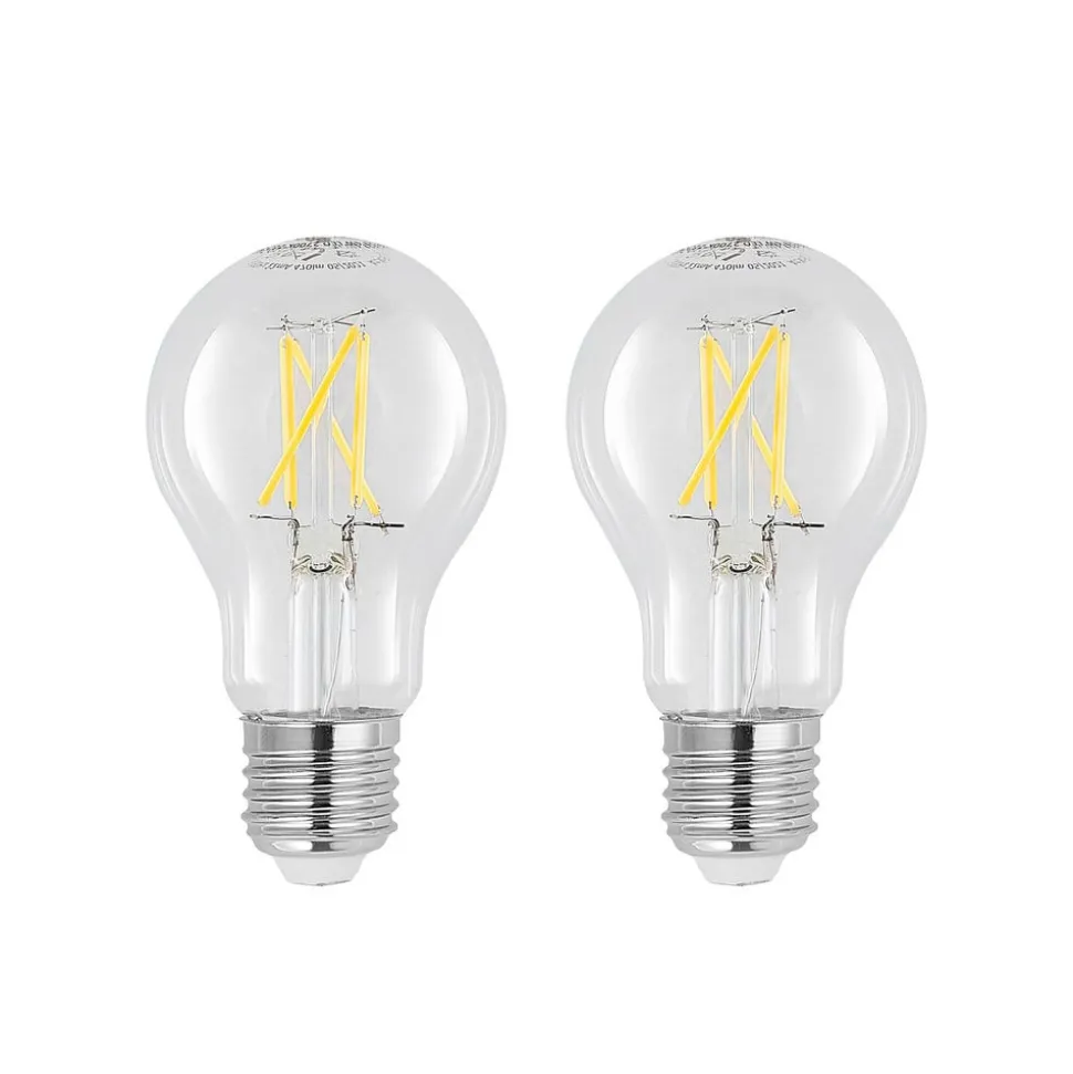 LED-pære E27 4W 2.700 K filament dæmpes klar 2 stk