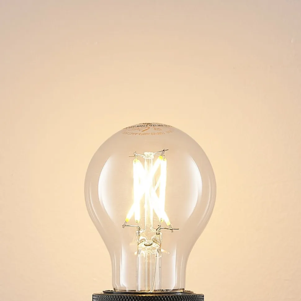 LED-pære E27 4W 2.700 K filament dæmpes klar 2 stk