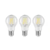LED-pære E27 4W 2.700 K filament dæmpes klar 3 stk