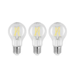 LED-pære E27 4W 2.700 K filament dæmpes klar 3 stk