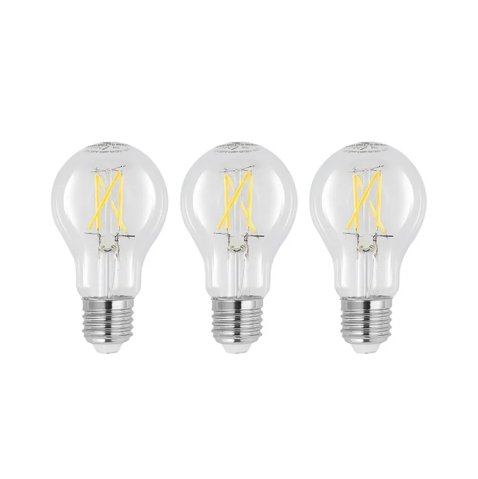 LED-pære E27 4W 2.700 K filament dæmpes klar 3 stk