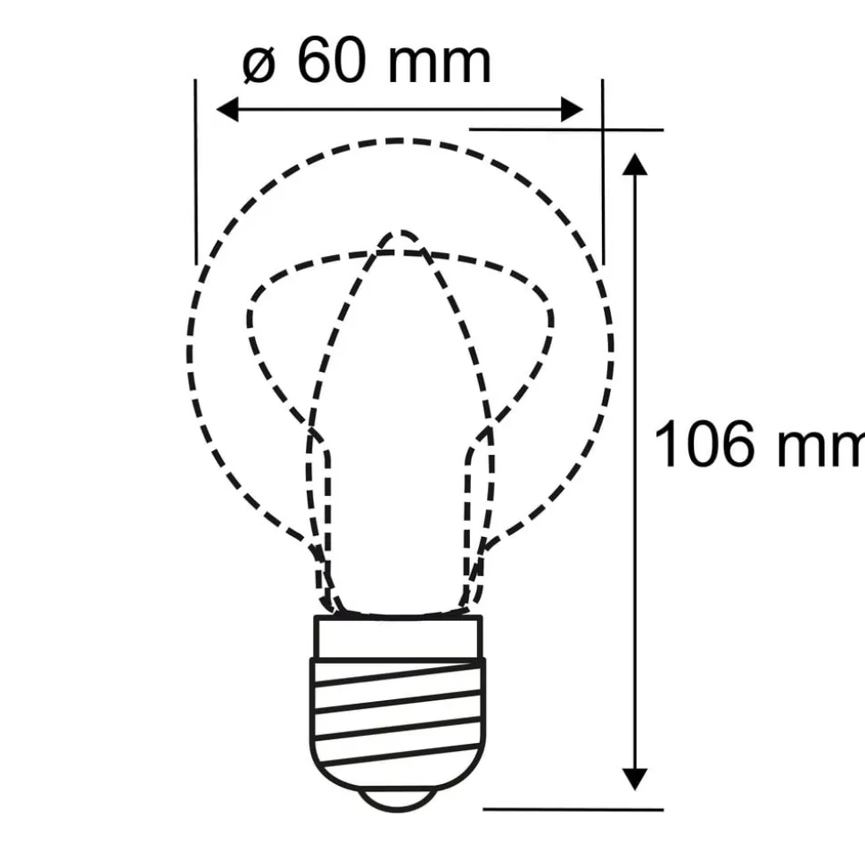 LED-pære E27 7,5W filamentpære 2.700 K, klar dæmpbar